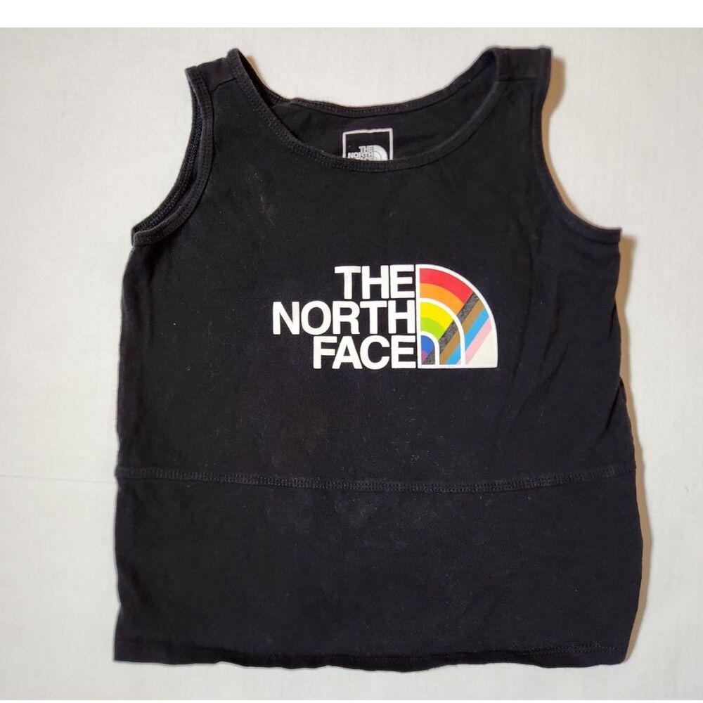 The North Face Girls Small Graphic Tank Black Rainbow